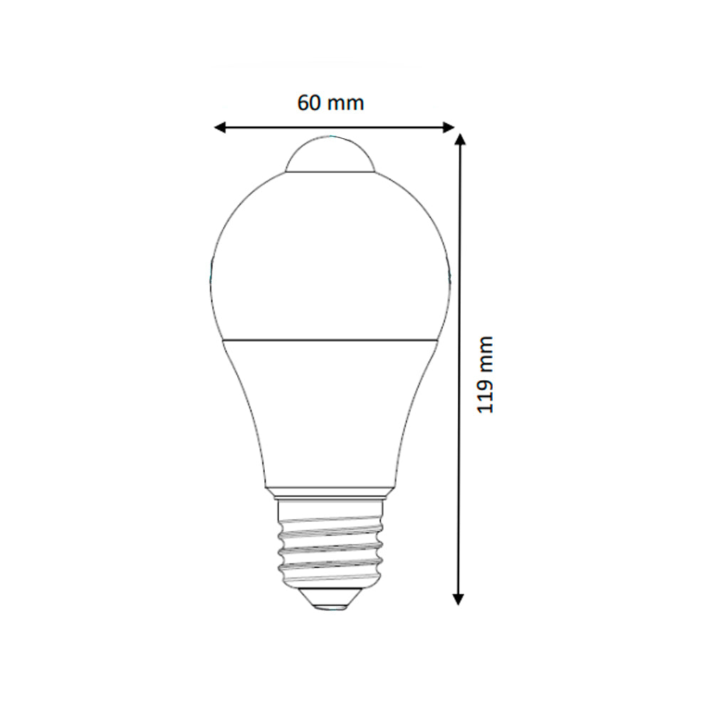 LAMPARA DE LED CLA60 SENSOR 9W 6500K E27 IP20 906 LUMNES MCA OSRAM *** OFRECER 21741 O FOC-150/PIR ***