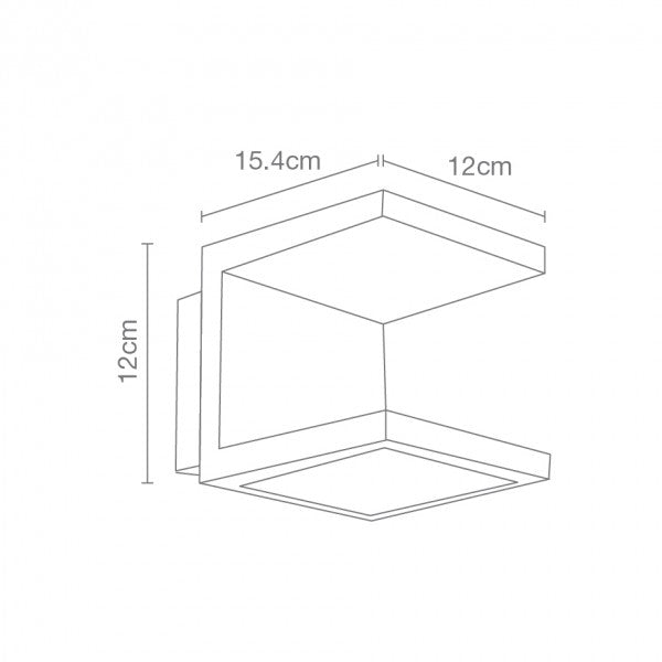 ARBOTANTE LED P/MURO SMD 15W 100-240V 3000K GRAFITO *** HAE ***