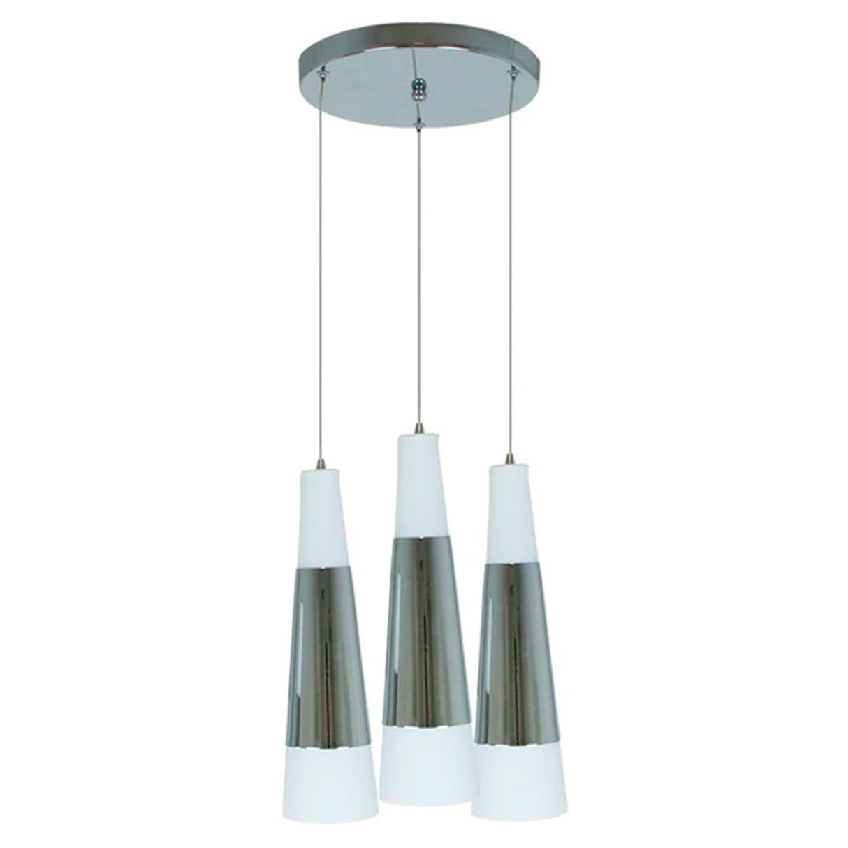 LAMPARA EMPOTRABLE LUMICENTRO LED COLOR CROMO DE 3 LUCES *** HA. LUMI ***