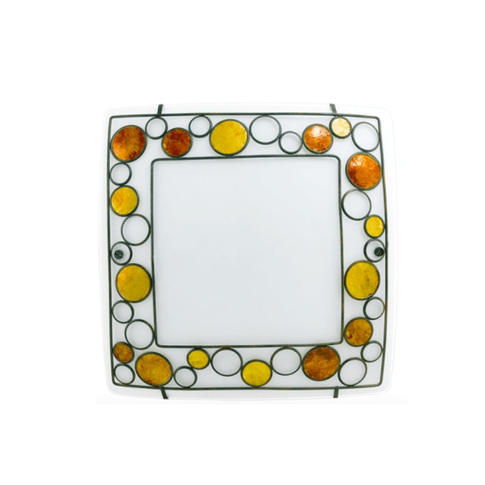 LUMINARIO TECHO / PARED ACERO BLANCO / CRISTAL SATINADO METAL BLANCO MARRON NARANJA S/ FOCO MCA EGLO *** HASTA AGOTAR ***