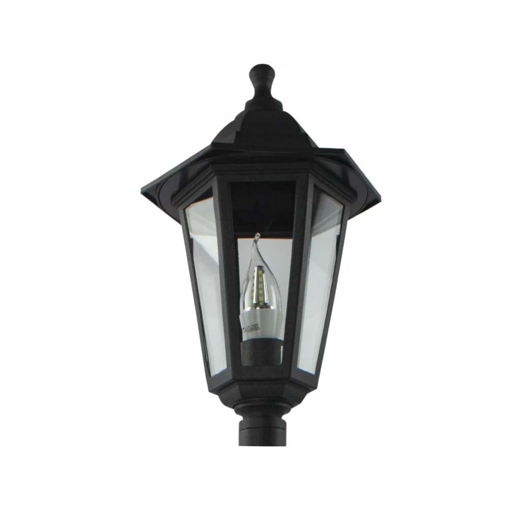 MINI POSTE FAROL PARA INTERIOR Y EXTERIOR 1.17 M. NEGRO AVA ADIR