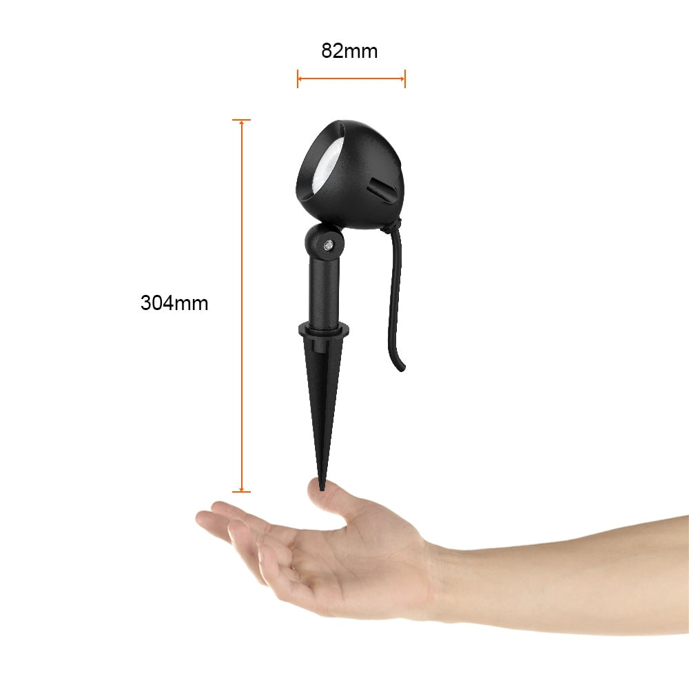 LUMINARIO EXT ACENTO LED 8W 30K NEGRO