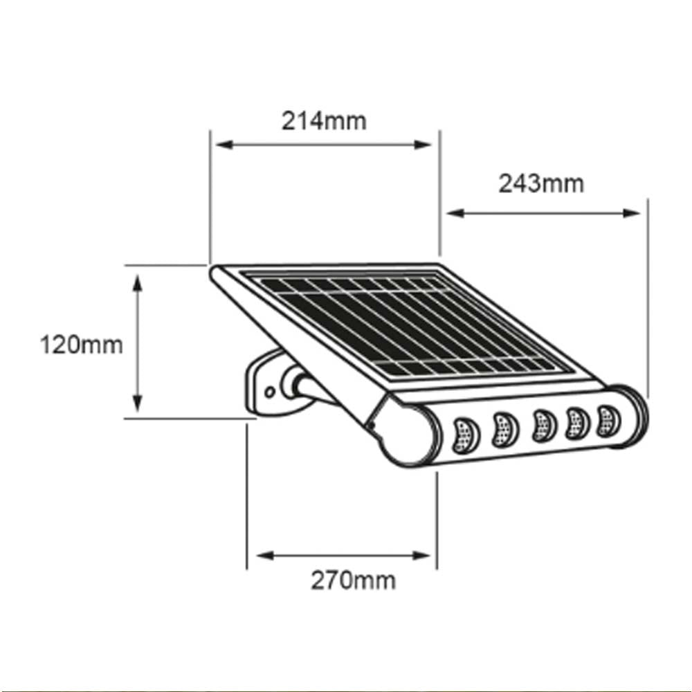 LAMPARA SOLAR ARBOTANTE 8W. LED C/SENSOR MOV. Y BAT. INTEGRADA ELBA ***TECNOLITE HAE***