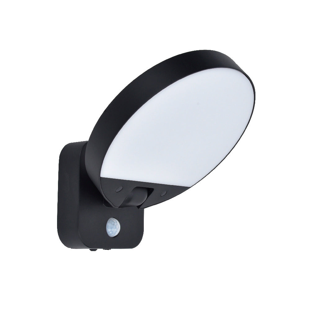 LUMINARIO EXT SOLAR MURO LED 8W 30K NEGRO