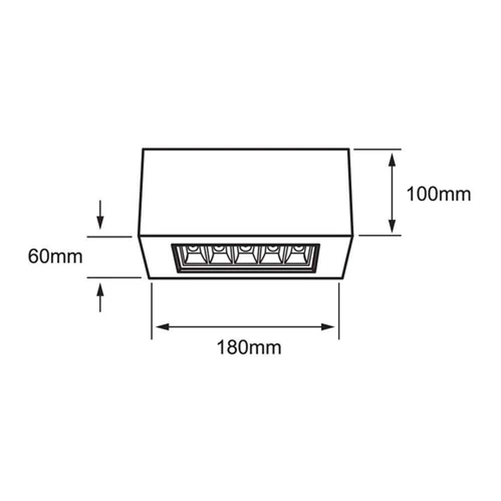 LAMPARA SPOT SOBREPONER 8W. LED 5 SALIDAS LUZ NO ATENUABLE ALNITA ***TECNOLITE HAE***
