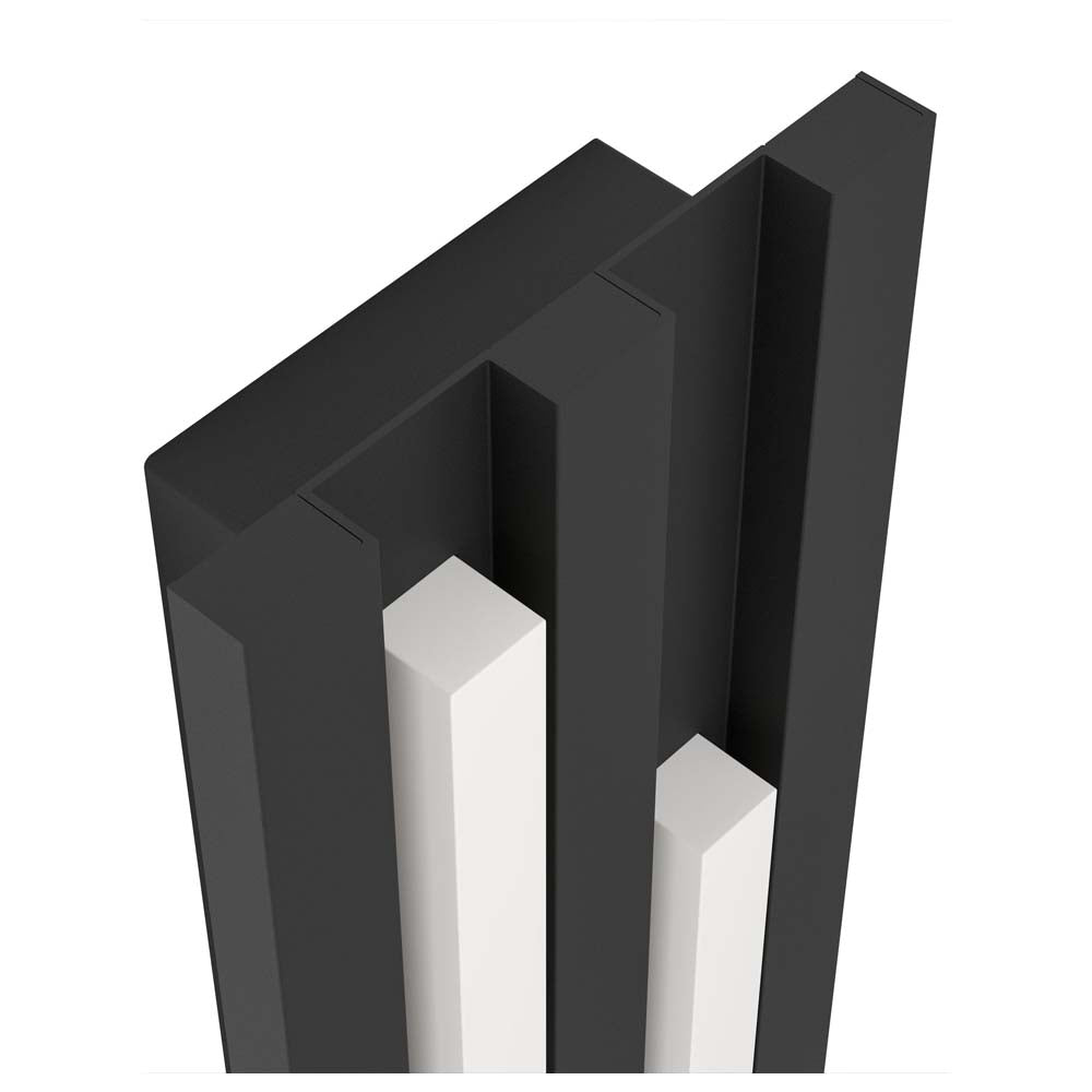 ARBOTANTE BASE RECTANGULAR NEGRA CON PERFILES LED IP55 FANDINA EGLO