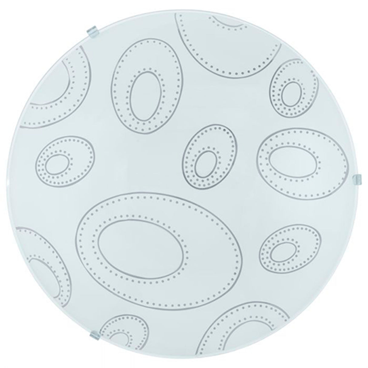 LUMINARIO DE TECHO EGLO SCALEA BASE E26 DE 60W CRISTAL BLANCO CON DISEÑO  *** HAE ***