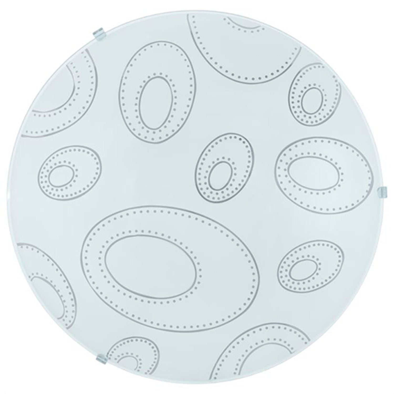 LUMINARIO DE TECHO EGLO SCALEA BASE E26 DE 60W CRISTAL BLANCO CON DISEÑO  *** HAE ***