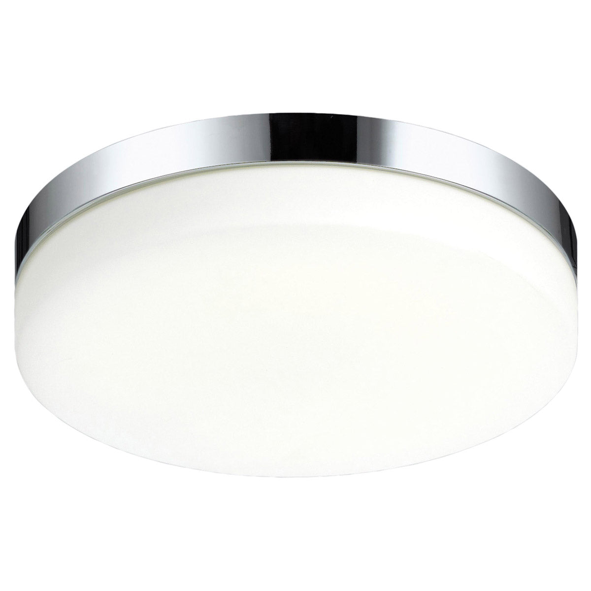 LAMPARA DE TECHO SENCILLA CRISTAL OPALINO CROMO 90568 *** PRODUCTOS CON EXISTENCIA NAVE 7 ***