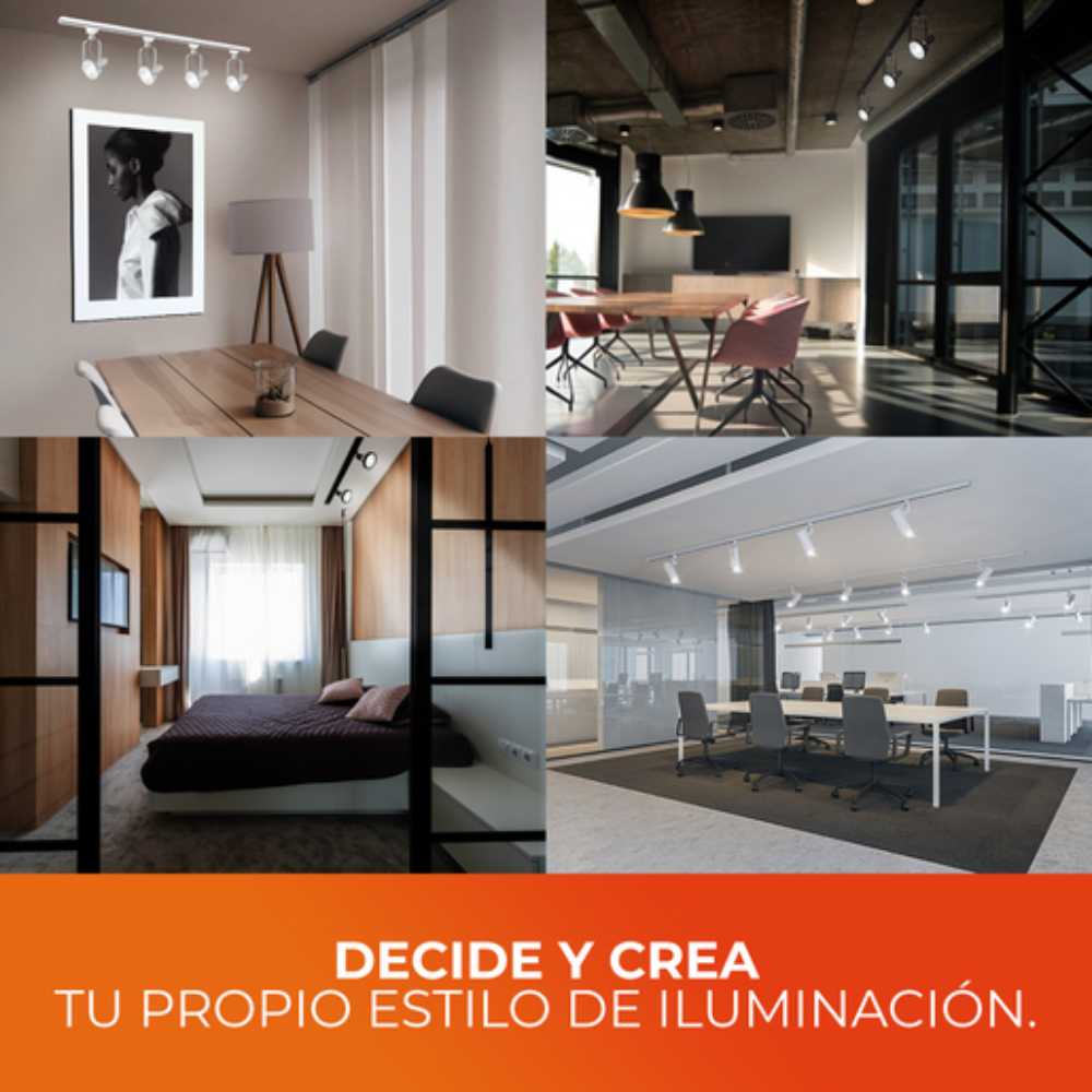 LUM. INTERIOR SPOT RIEL S/L 100-240V E27 BLANCO TECNOLITE