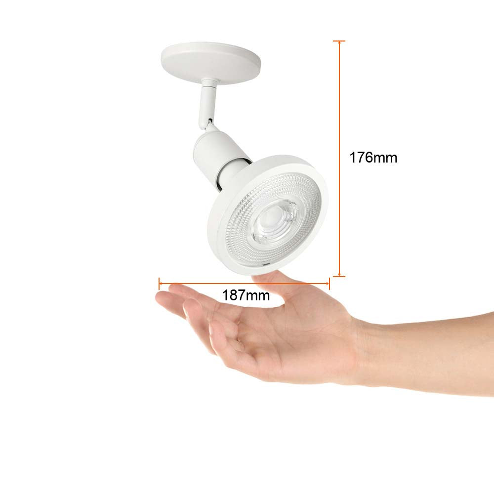 LAMPARA DE INTERIOR SPOT DE SOBREPONER DIRIGIBLE BLANCO S/L 90W 100-240V BASE E27 BREME TECNOLITE