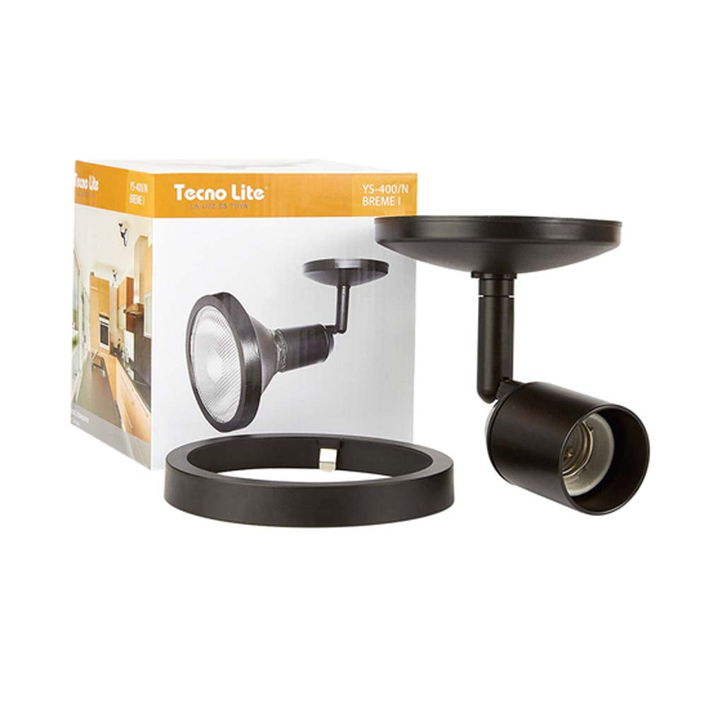 INTERIOR SPOT SOBREPONER S/L 90W 100-240V DIRIGIBLE NEGRO TECNOLITE