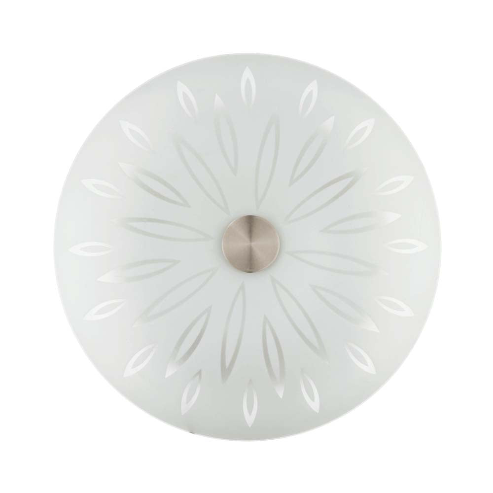 LUMINARIO DE TECHO  CRATER BASE E26 DE 60W CRISTAL SATINADO BLANCO *** HA. LUMI ***