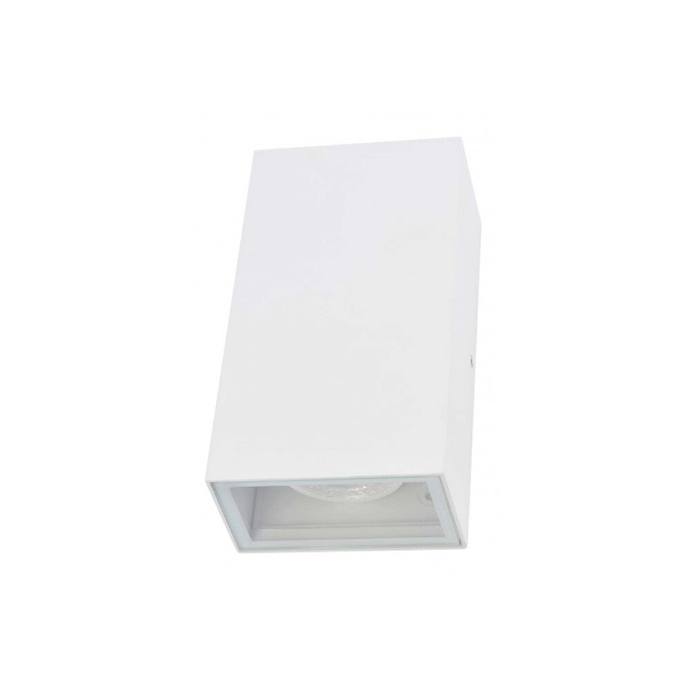 LUMINARIO PARA MURO GU10 BLANCO CUADRADO CALUX