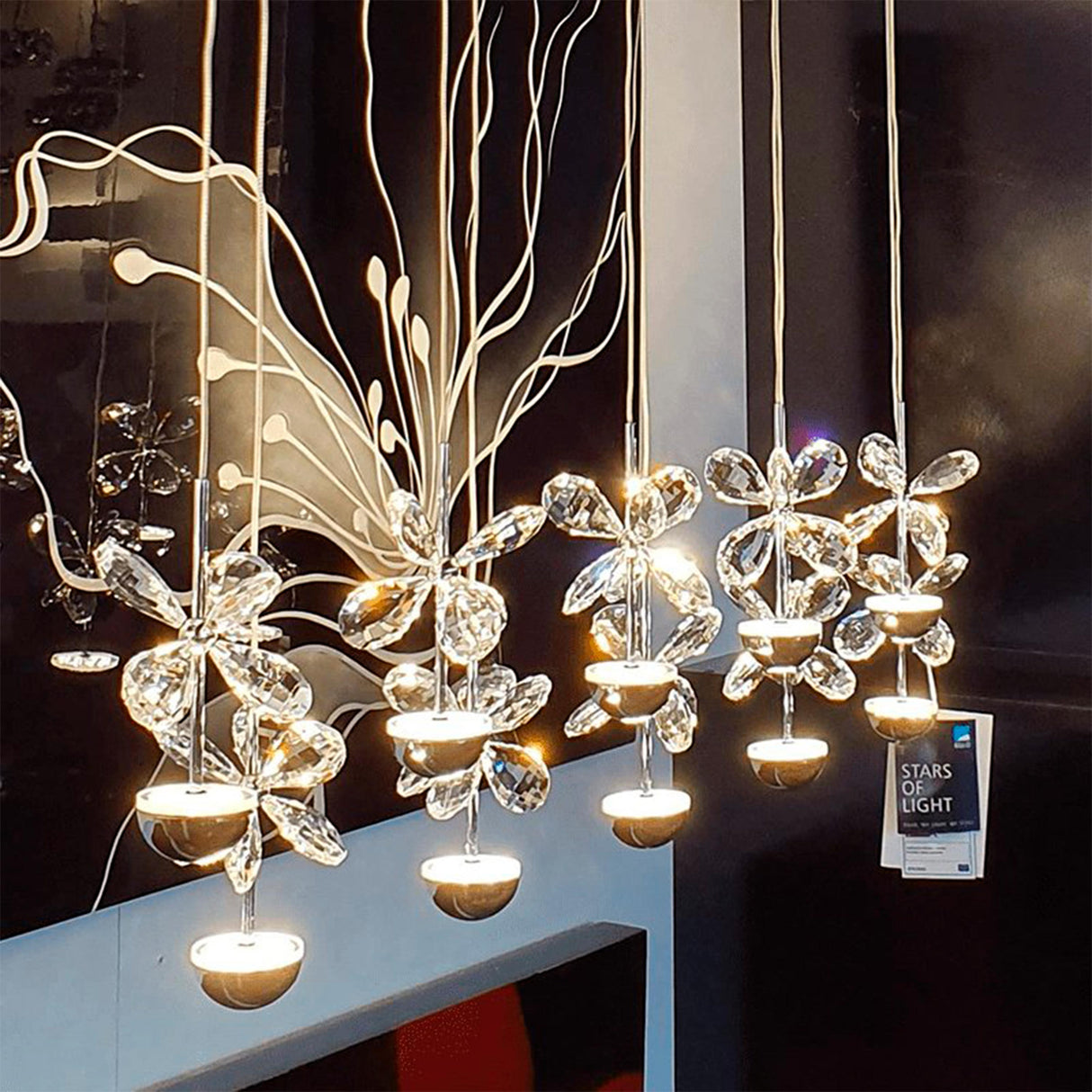 LUMINARIO COLGANTE LED 25W. 10 LUCES CROMO CRISTAL CON LAMP. 93663 PIANOPOLI ***HAE 2024***