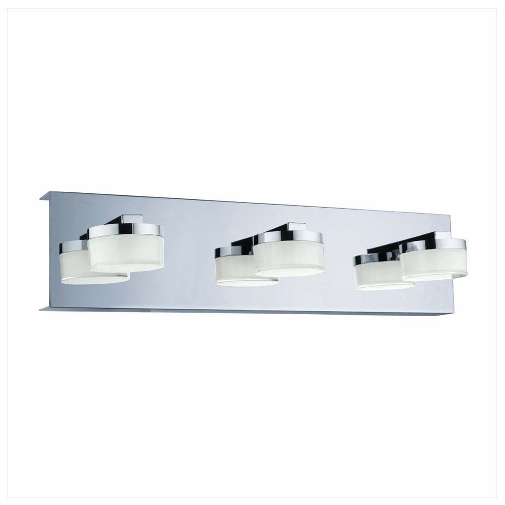 LUMINARIO PARED LED 4.5W. 3 LUCES ACERO CROMO PLASTICO TRANSP. SATIN LED INTEGRADO 94653 ROMENDO EGLO