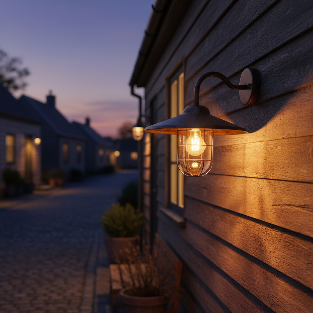 ARBOTANTE TIPO FAROL COBRE ANTIGUO E27 (NO INCLUIDA) IP44 MELGOA *** HA. LUMI ***