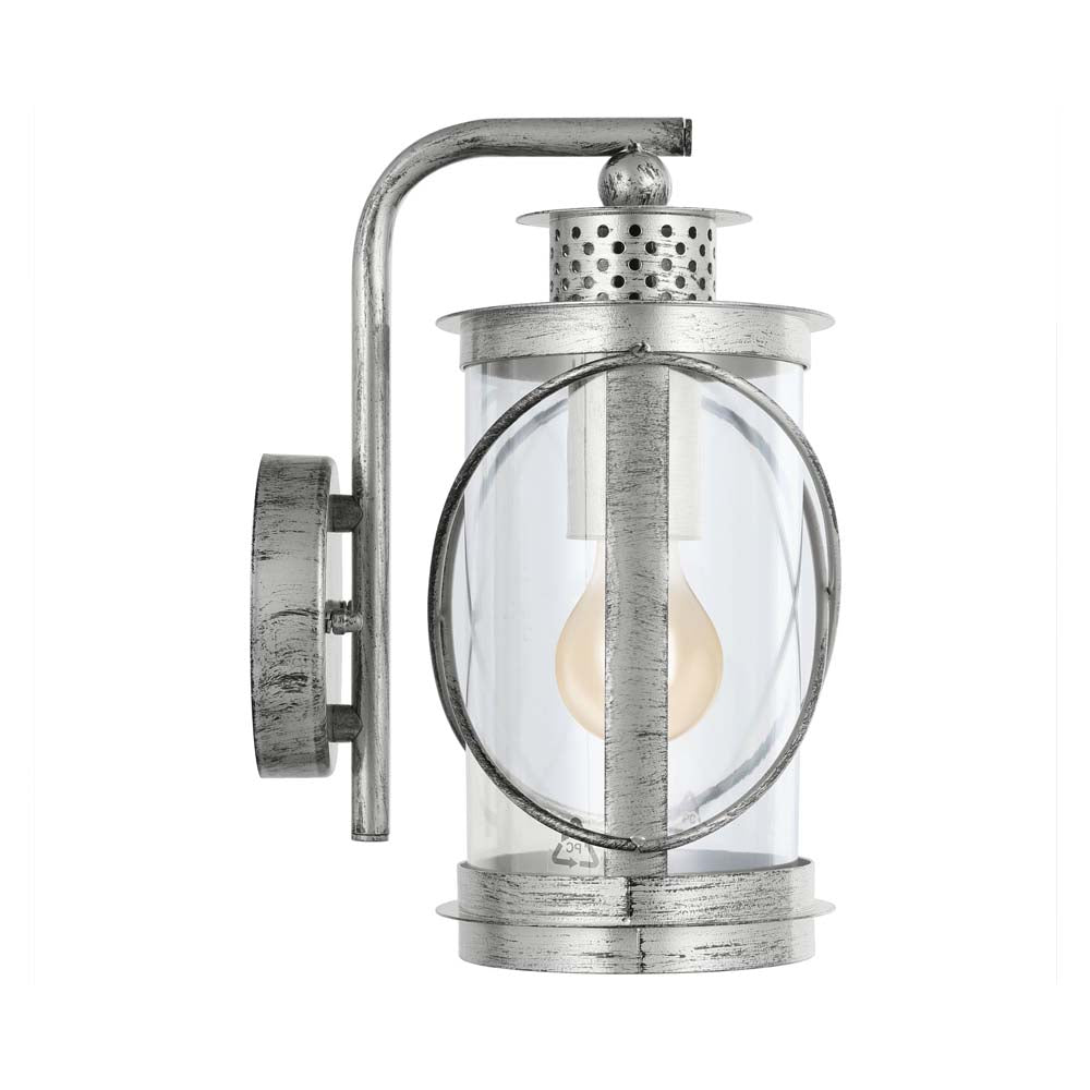 ARBOTANTE TIPO FAROL PLATA ANTIGUO E27 (NO INCLUIDA) IP44 HILBURN 1 EGLO