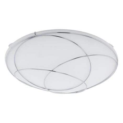 LUM DE TECHO LED 12W CIRCULAR BLANCO-CROMO VIDRIO SATINADO LERIDA MCA EGLO
