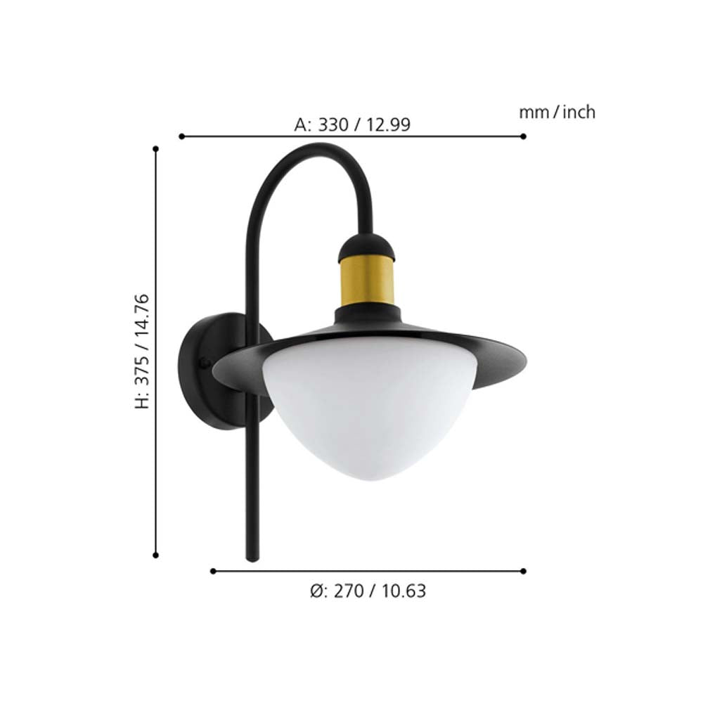 ARBOTANTE TIPO FAROL NEGRO/ORO E27 (NO INCLUIDA) SERMINE EGLO