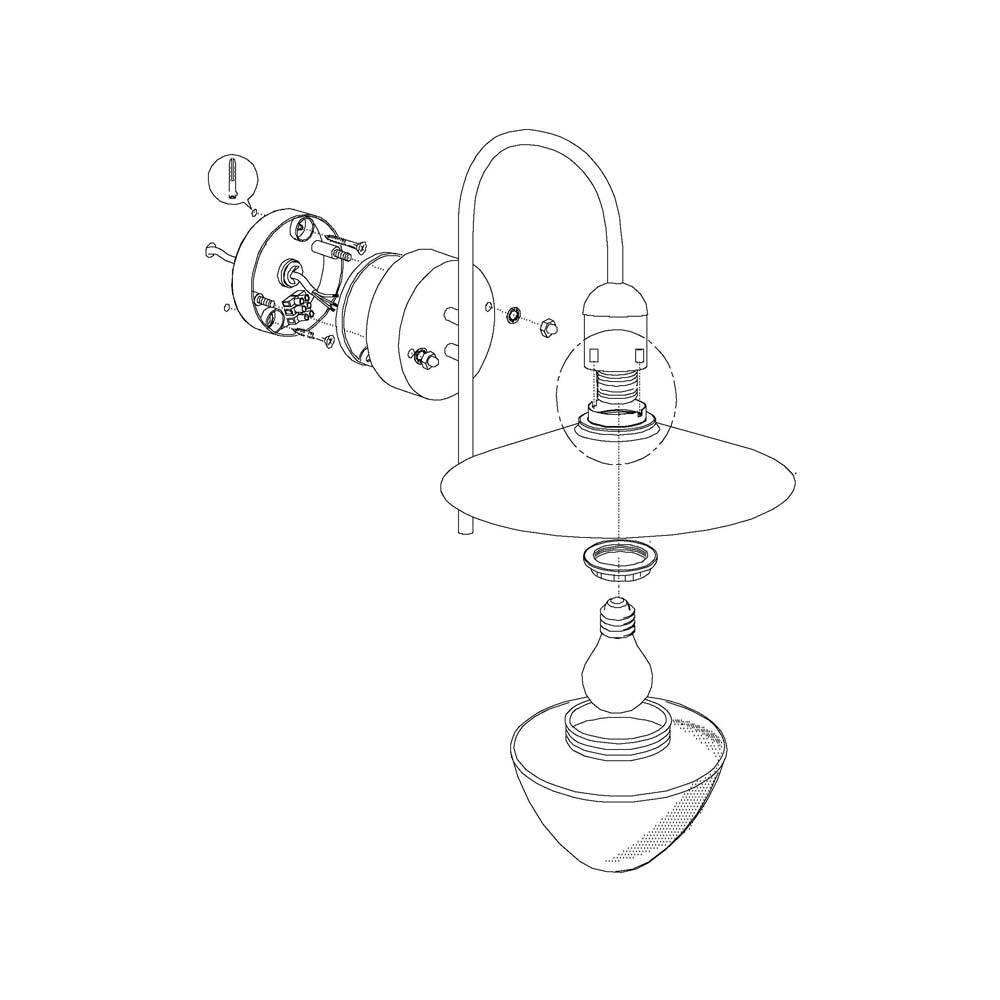 ARBOTANTE TIPO FAROL NEGRO/ORO E27 (NO INCLUIDA) SERMINE EGLO