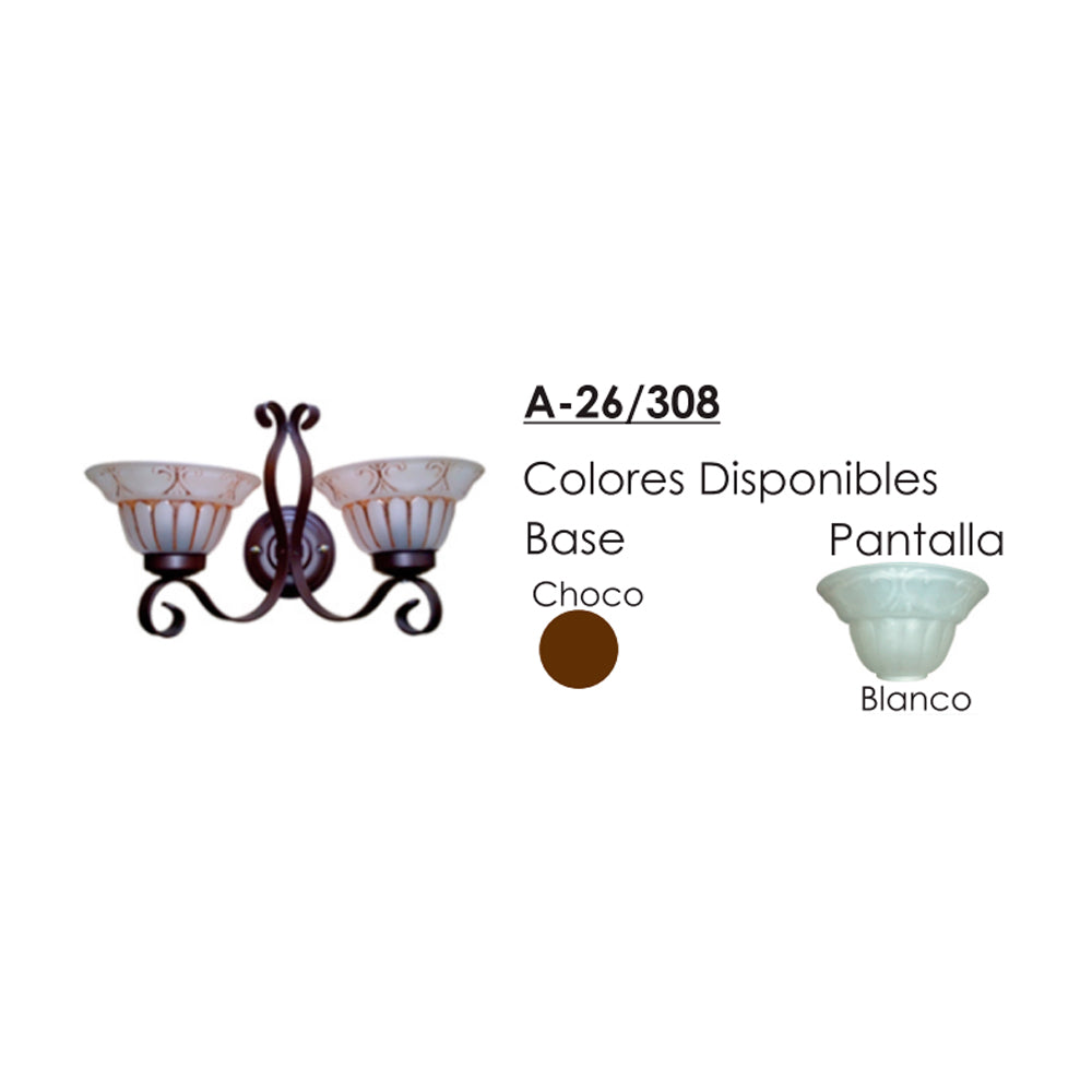 ARBOTANTE MODELO 308 SOLERA 2 LUCES CAFE MCA GUZMAN