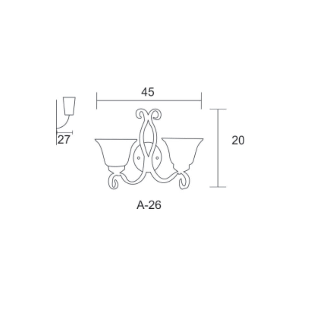 ARBOTANTE MODELO 308 SOLERA 2 LUCES CAFE MCA GUZMAN