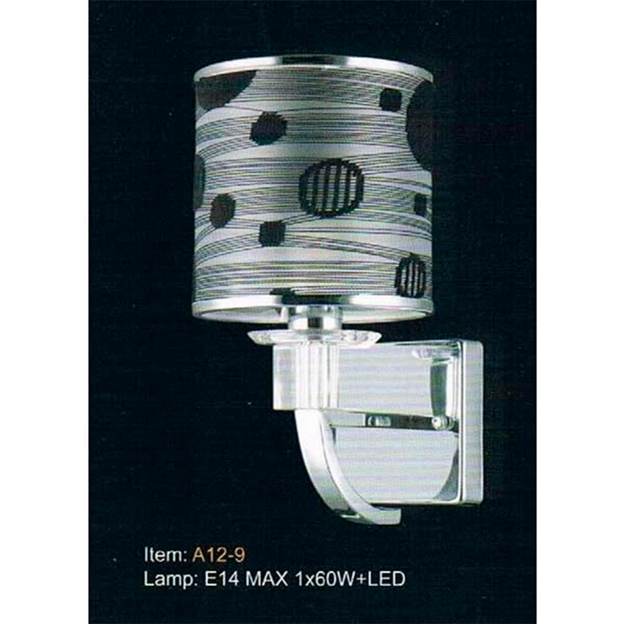 ARBOTANTE CROMO LED 60W (NO INCLUIDO) + LED IIDSA *** HA. LUMI ***