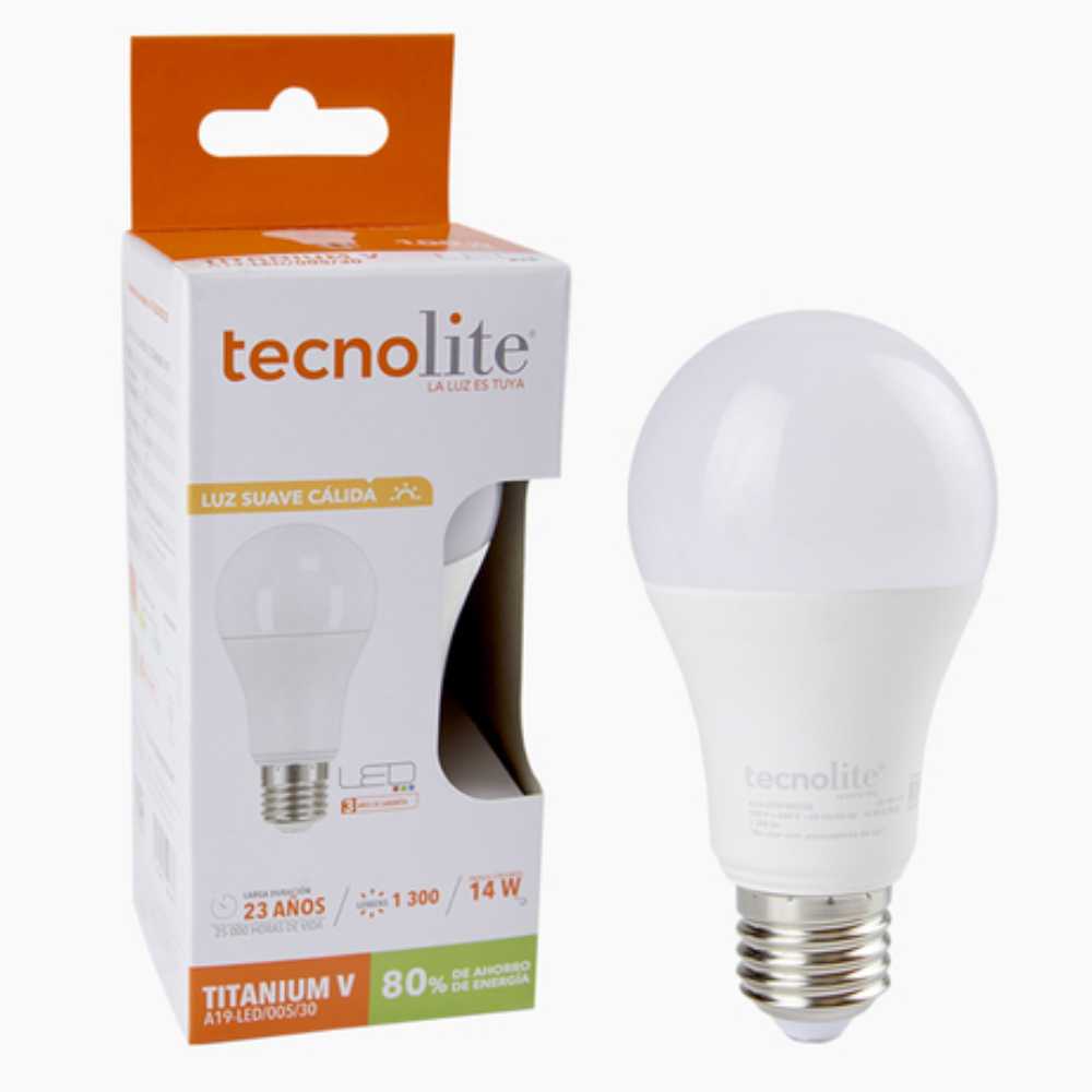 FOCO LED TECNOLITE 14W LUZ SUAVE CÁLIDA BASE E27 *** OFRECER 89848 ***