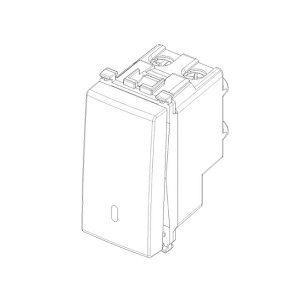 INTERRUPTOR CRUZADO 1P 16AX. 250V. ILUMINABLE GRIS ARKE VIMAR
