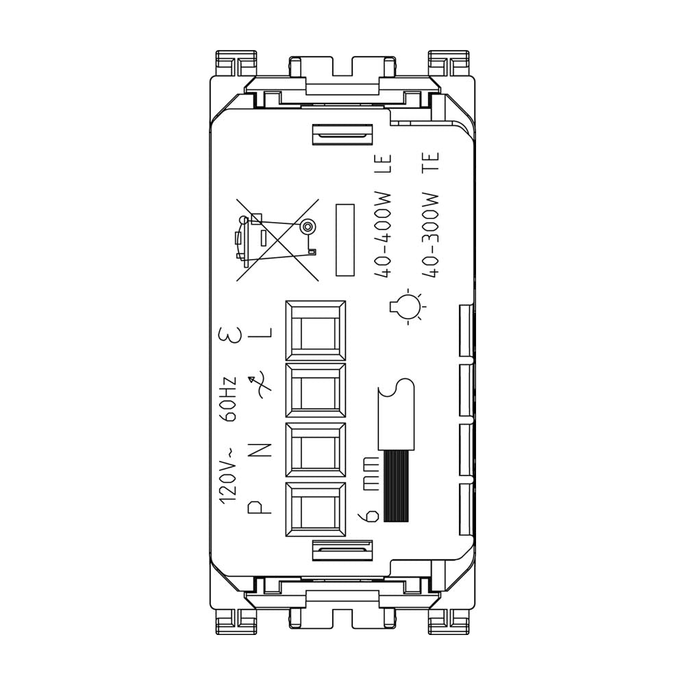 VARIADOR MASTER UNIVERSAL PULSANTE 120 V GRIS ARKÉ VIMAR
