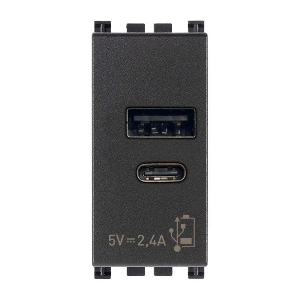 UNIDAD ALIMENTACION USB 5V 15A 1M NEGRO VIMAR