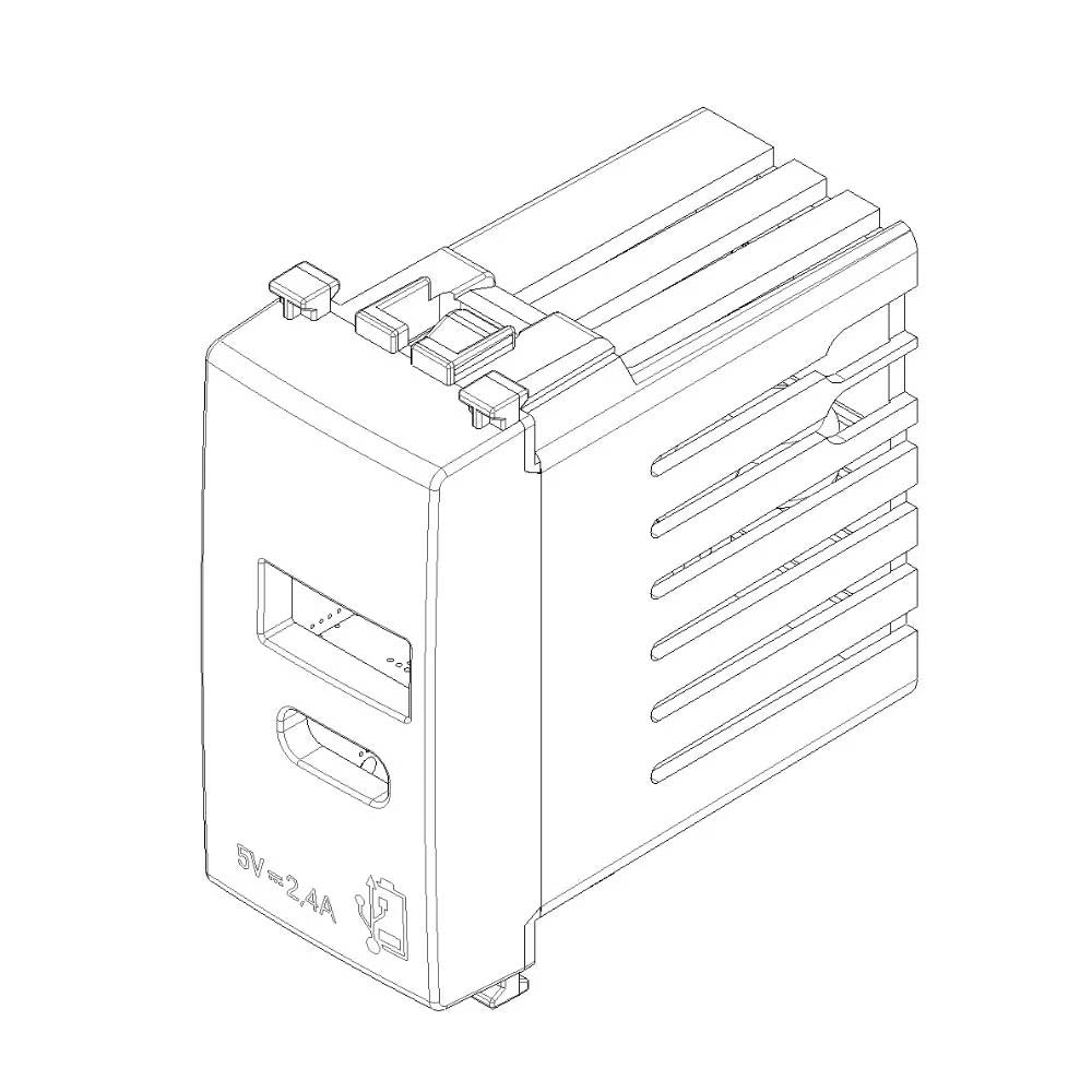 UNIDAD ALIMENTACION USB 5V 15A 1M NEGRO VIMAR