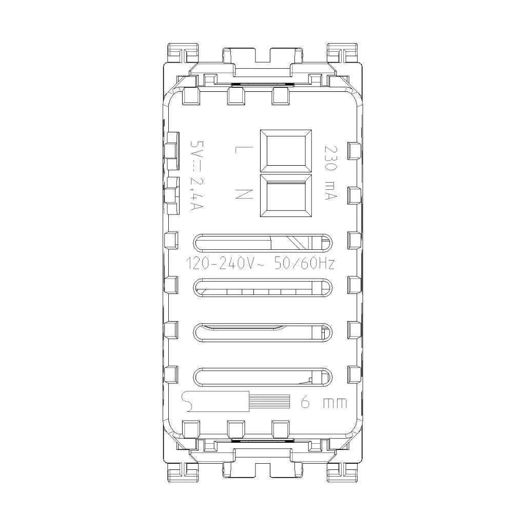 UNIDAD ALIMENTACION USB 5V 15A 1M NEGRO VIMAR
