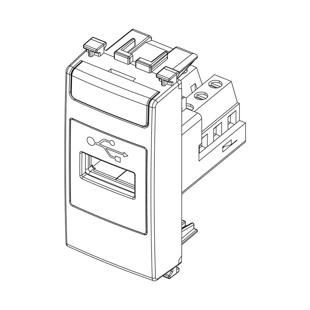 TOMA CON CONECTOR USB 1 MOD. BLANCO ARKE VIMAR