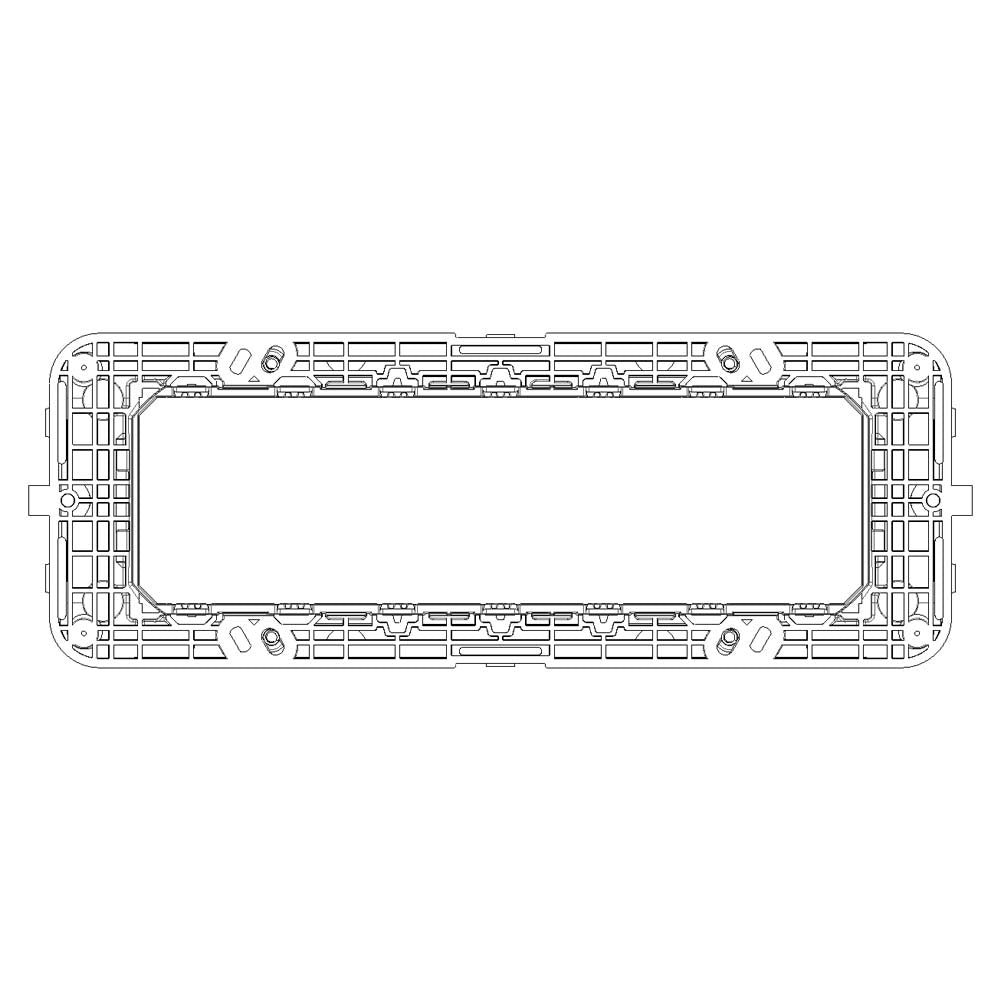 SOPORTE (CHASIS) 7 MOD. C/TORNILLOS ARKE