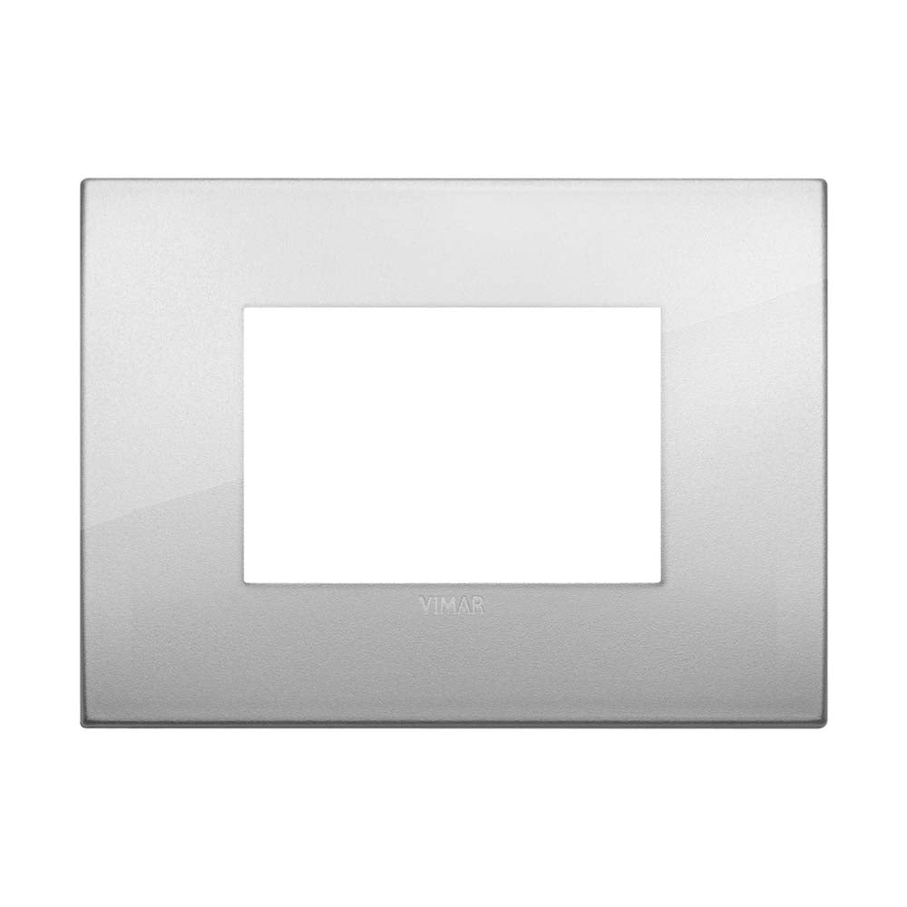 PLACA CLASSIC 3 MOD. METAL PLATA ARKE VIMAR