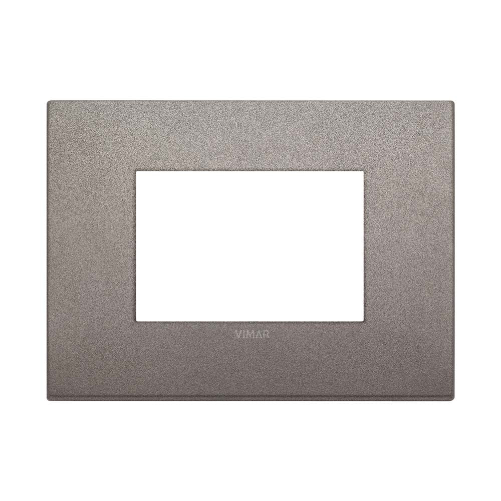 PLACA CLASSIC 3M METAL TITANIO COLOR MATE MCA VIMAR ARKE