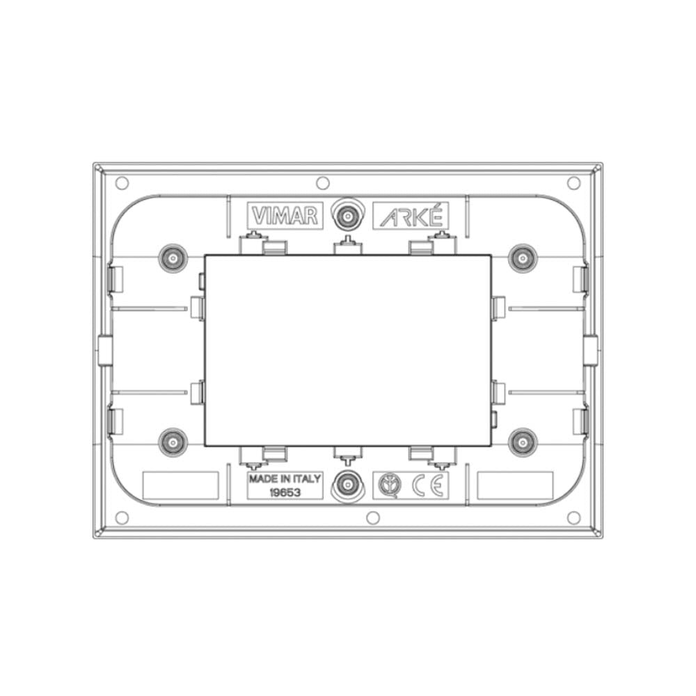 PLACA CLASSIC 3M METAL TITANIO COLOR MATE MCA VIMAR ARKE