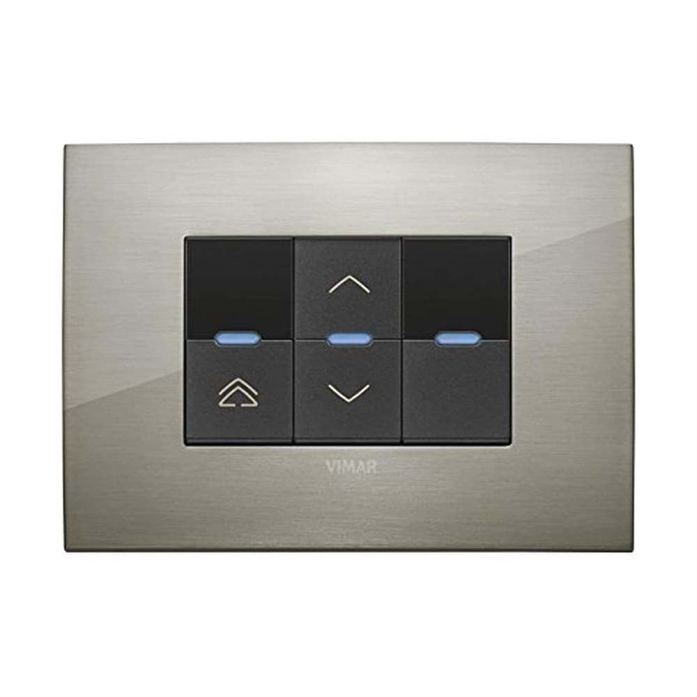 PLACA CLASSIC 3M METAL TITANIO COLOR MATE MCA VIMAR ARKE