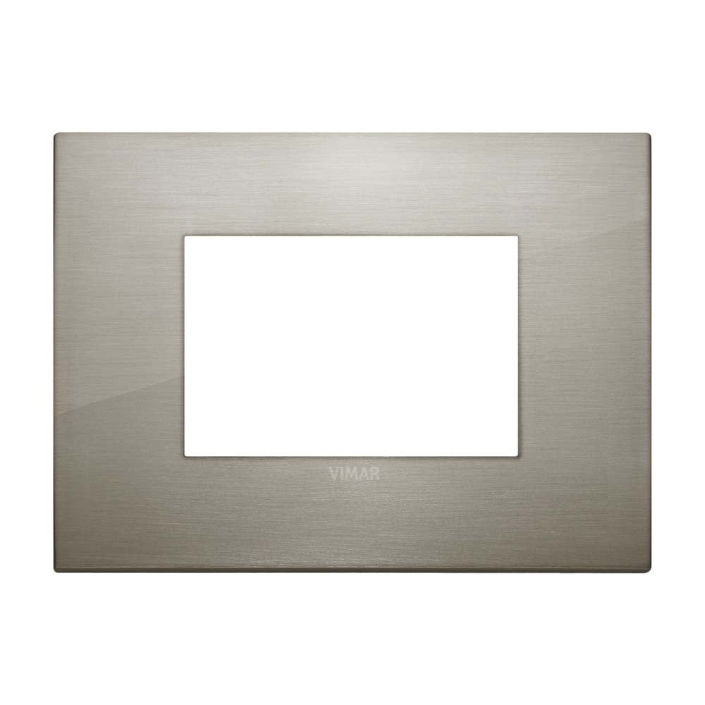 PLACA CLASSIC 3 MOD. METAL INOX. CEPILLADO ARKE VIMAR
