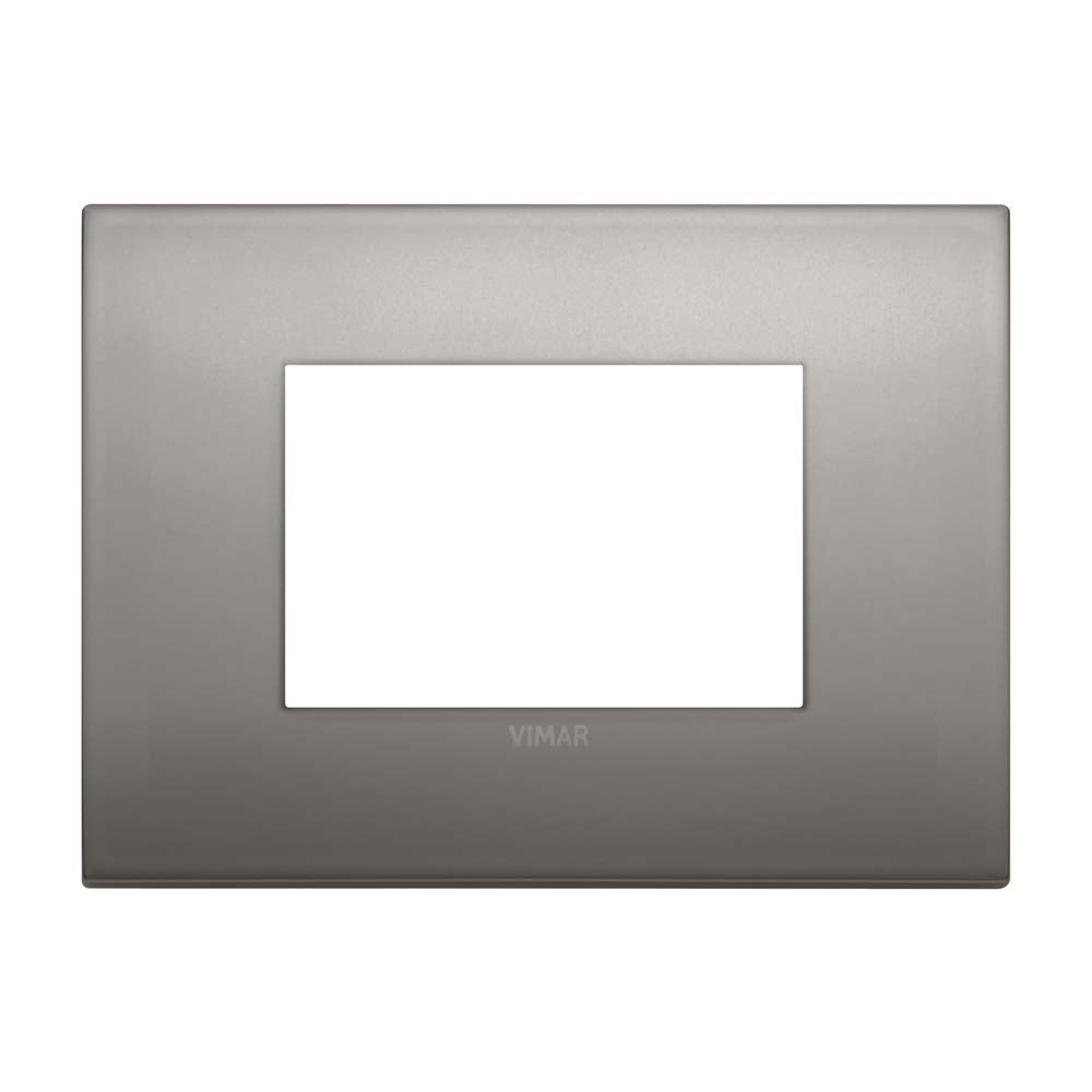 PLACA CLASSIC 3 MOD. METAL NIQUEL NEGRO ARKE VIMAR