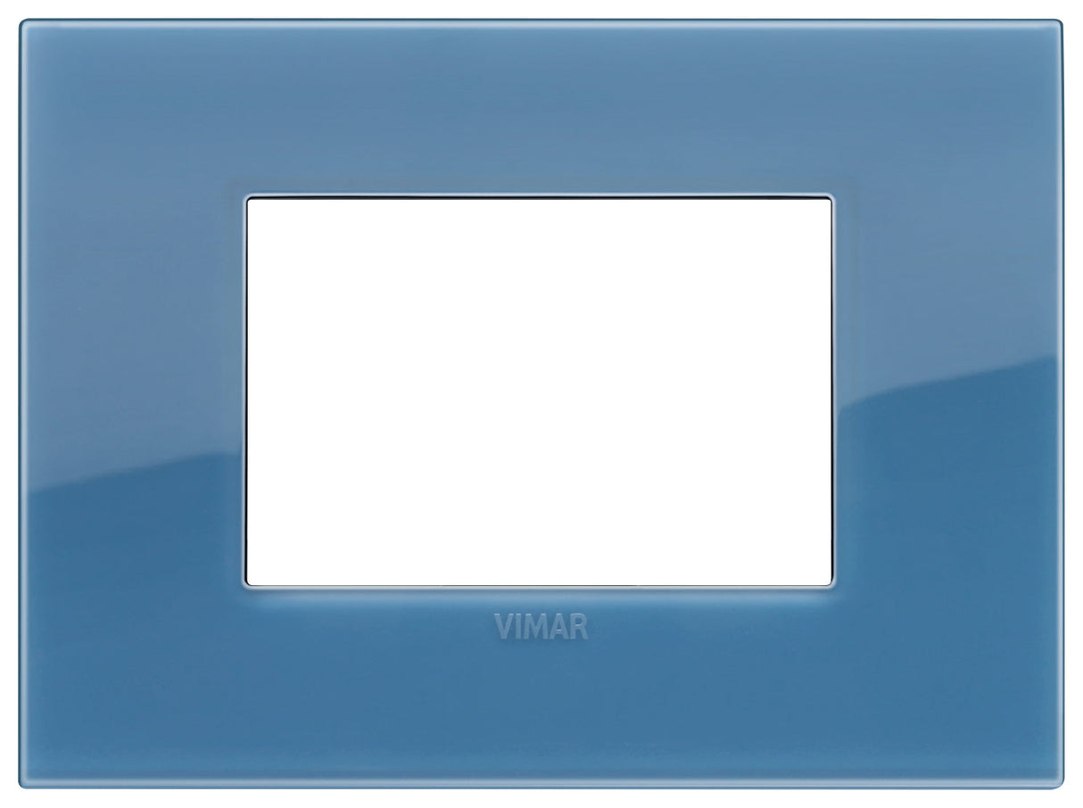 PLACA CLASSIC 3 MOD. TECNOPOLIMERO REFLEX AZUL MARINO ARKE VIMAR
