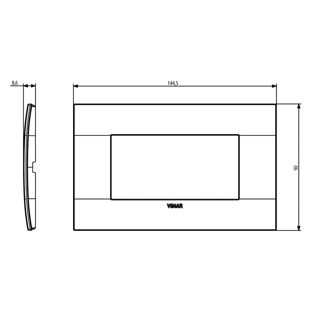 PLACA CLASSIC 4M METAL PIZARRA MATE ARKE