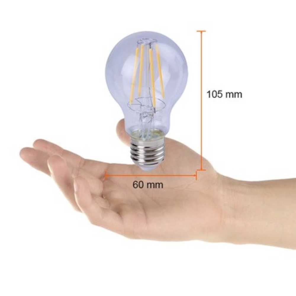 FOCO LED TECNOLITE DE FILAMENTO 7W LUZ SUAVE CÁLIDA BASE E27