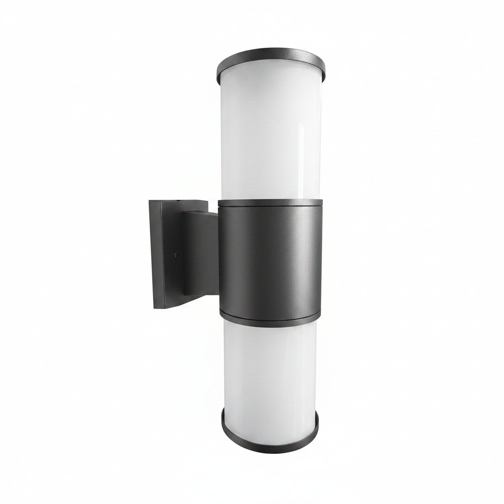 ARBOTANTE DOBLE LED DE CRISTAL OPALINO E26 GRIS MATE ACD27SIG JACH