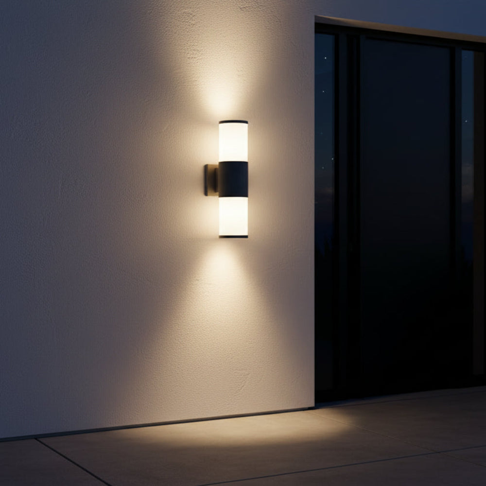 ARBOTANTE DOBLE LED DE CRISTAL OPALINO E26 GRIS MATE ACD27SIG JACH