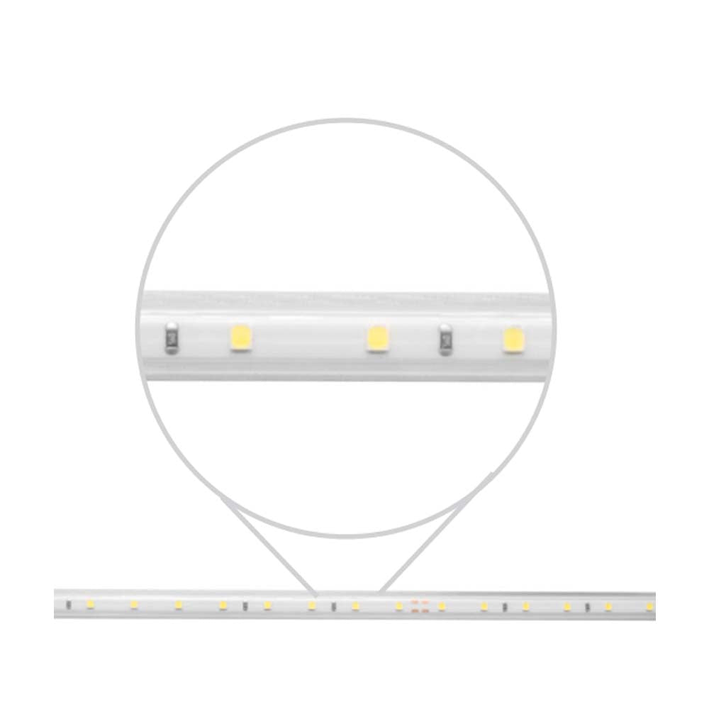 TIRA EXTRAPLANA LED 2835 60LEDS ROLLO 50M BLANCO CALIDO ATENUABLE 120 ENCAPSULADA NONWIRE CRI80 127V IP65 ILUMILEDS ***REQUIERE FUENTE TIPO CP O FP***