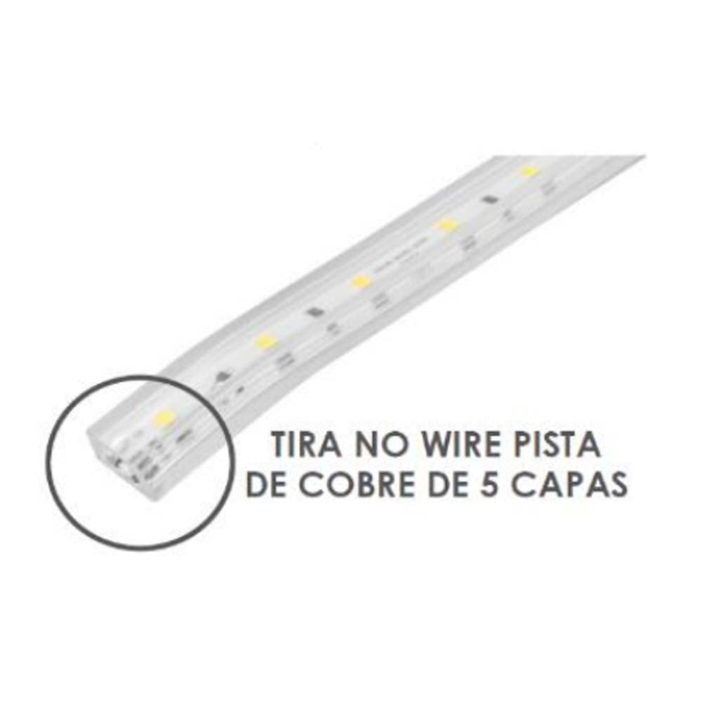 TIRA EXTRAPLANA LED 5050 60LEDS ROLLO 50M BLANCO NEUTRO ATENUABLE 120 ENCAPSULADA NONWIRE CRI80 127V IP65 ILUMILEDS***HAE2025***