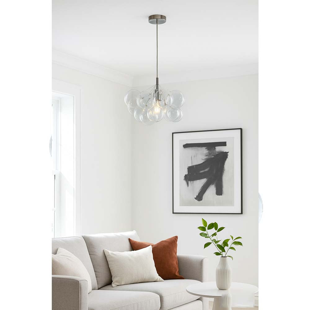 DECORATIVA COLGANTE 1X60W E27 MAX TRANSPARENTE CRISTAL